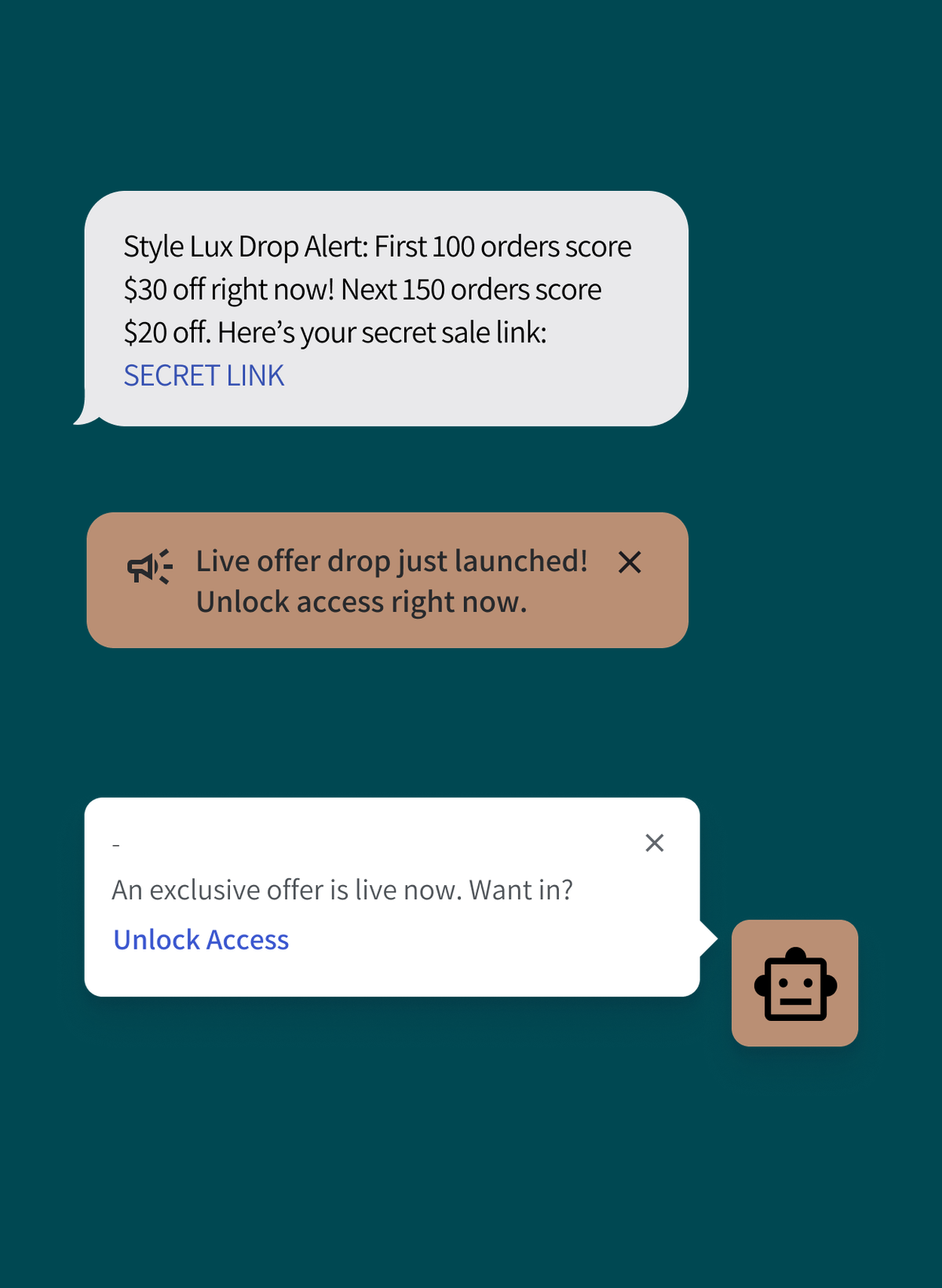 SMS / Push / Messenger